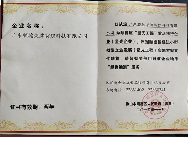 bifa必发88荣获政府重点扶持企业